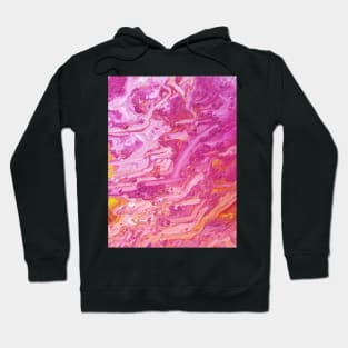 Sugar Sunset Acrylic Pour Painting Hoodie